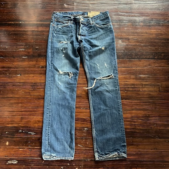 Hollister California Trading Company Distressed Jeans 32 - Picture 2 of 4